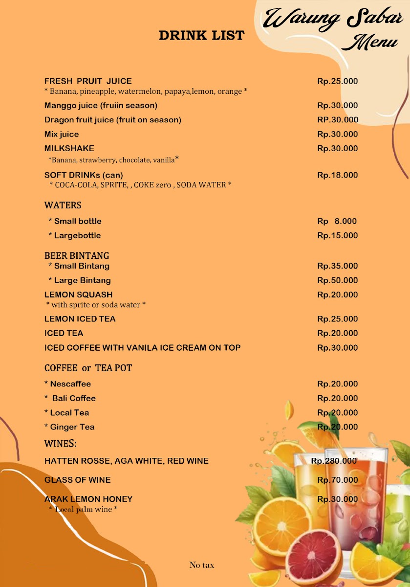 Warung Sabar Menu - Image 2